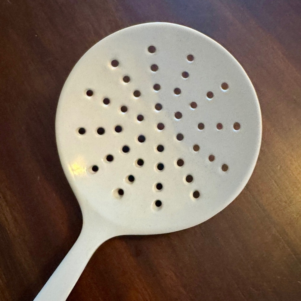 Copco Melamine White Skimmer Slotted Spoon Kitchen Utensil Dishwasher Safe - Picture 3 of 4